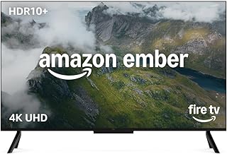 Amazon Ember 55" 4-Series with Fire TV (newest model), 4K Ultra HD smart TV with Alexa Remote, HDR10+, fast processor, Dolby Audio, Ambient Experience, free and live TV, Designed for Alexa+