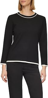 s.Oliver Black Label 2159951 Women's Contrast Ribbed Trim Jumper (Pack of 1)