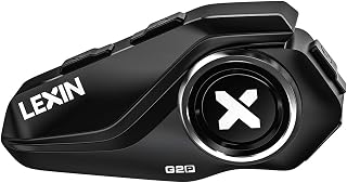 LEXIN G2P Motorcycle Helmet Communication Systems, Group Bluetooth Intercom Headset, FM Radio/6 Shells/Universal Pairing/Private Talk/Noise Cancellation, Fit for Snowmobile/ATV, 1 Pack