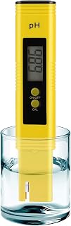 Digital pH Meter Tester Pen for Water, Pre-Calibrated, High Accuracy ±0.01, 0–14 pH Range, Pocket Size for Drinking Water, Pool, Aquarium & Hydroponics (Yellow)