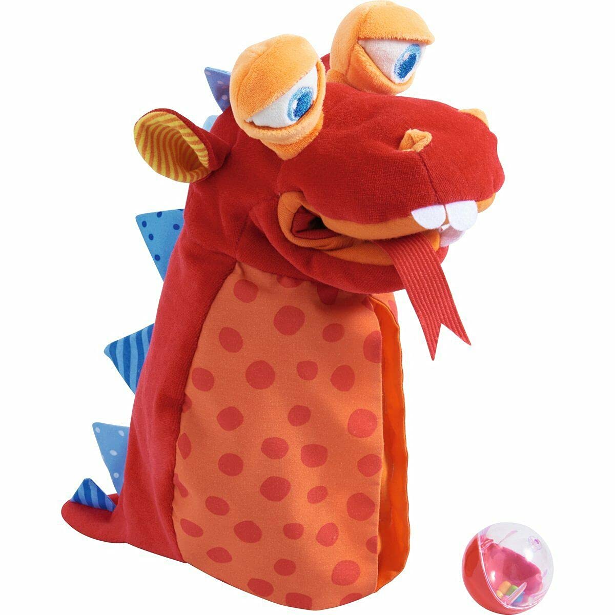 HABA Glove Puppet Eat it Up Dragon - Hand Puppet that Eats Small Objects, Perfec