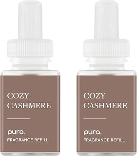 Pura Home Diffuser Refill, 2 Pack, Cozy Cashmere | Scent Refill for Pura Home Smart Plug-In Wall Diffusers, Clean and Safe, Long-Lasting Fragrance for Home and Office