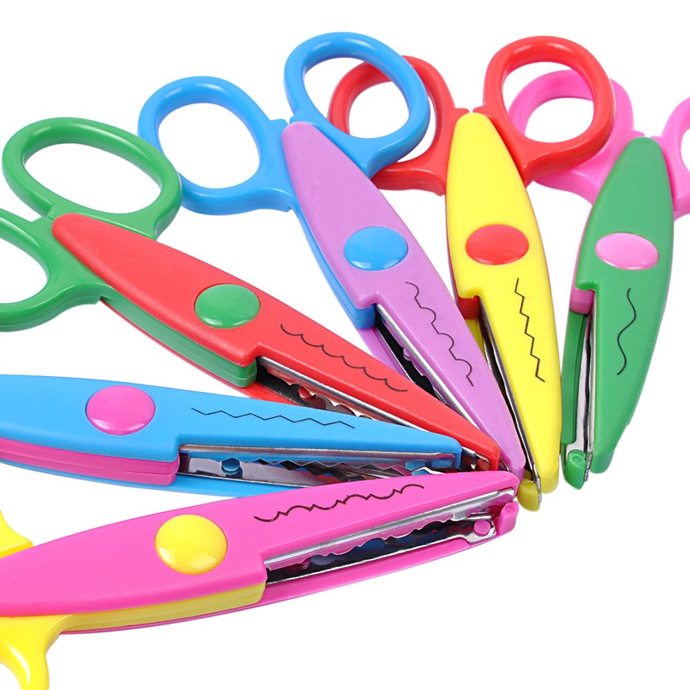 UCEC 6 Colorful Decorative Paper Edge Scissor Set, Kids Scissors, Scrapbooking E
