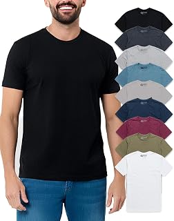 INTO THE AM Men's T-Shirts Soft Cotton Blend Crew Neck Tee S - 4XL Athletic Fit Plain & Logo Basic T-Shirt for Men