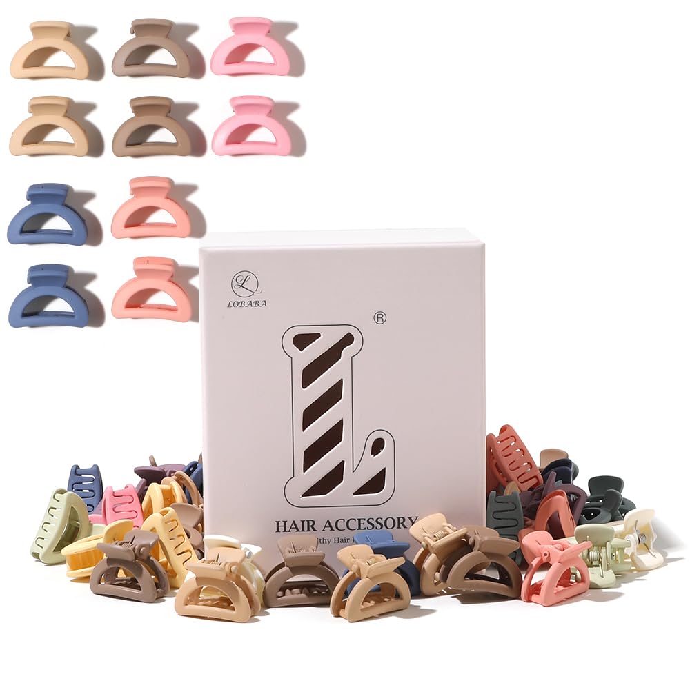 30 Pieces Small Hair Clips for Women Half Circle Matte Cute Hair Clips for