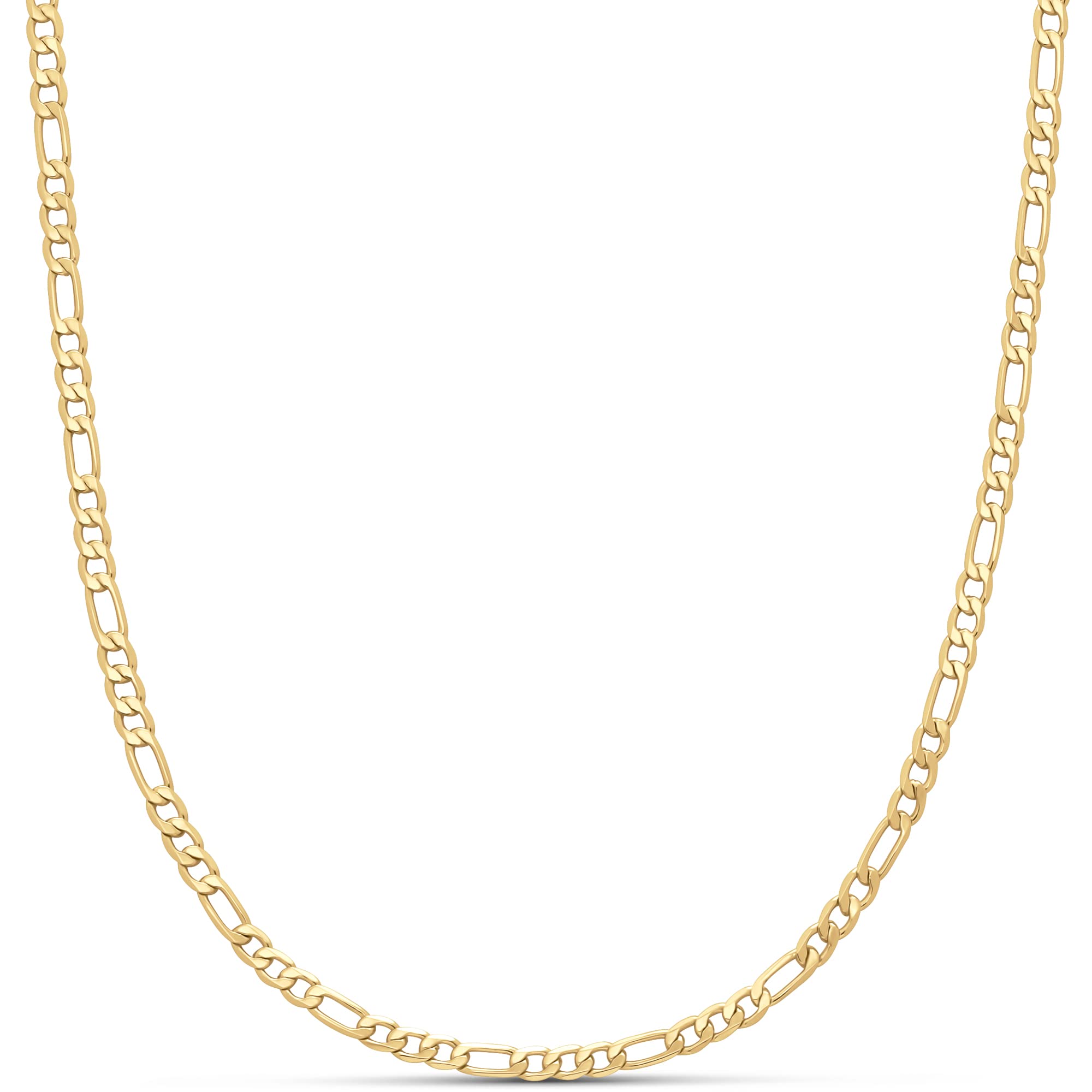 Amazon Essentials 14k Gold or Sterling Silver Plated Figaro Chain Necklace