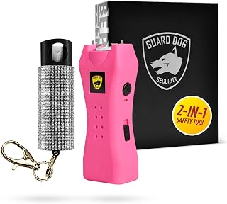 Guard Dog Security Pepper Spray and Stun Gun Flashlight, Rechargeable, Self-Defense Keychain for Women, Pepper Spray Stun Gun Combo, Personal Security Value Set, Rechargeable Flashlight