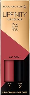 Max Factor Lipfinity Cool, Long-Lasting, Two Step Lipstick, Vibrant Colour, Hydrating, Lasts 24 Hrs, Matte Lip Colour With Glossy Top Coat, 4.2g