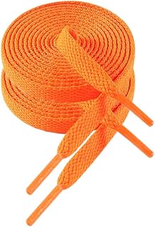 VSUDO 8mm Flat Sports Laces and Laces for Sneakers, Sneakers and Sports Shoes - 29 Colours and 14 Lengths Available, Cheap and Durable - 1 or 2 Pairs
