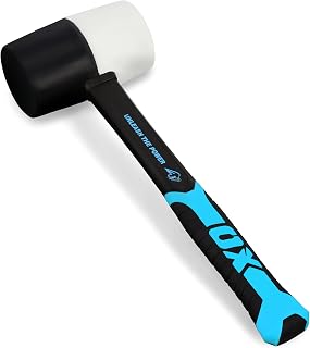 OX Trade Combination Rubber Mallet 24oz – Fibreglass Handle, Tiling