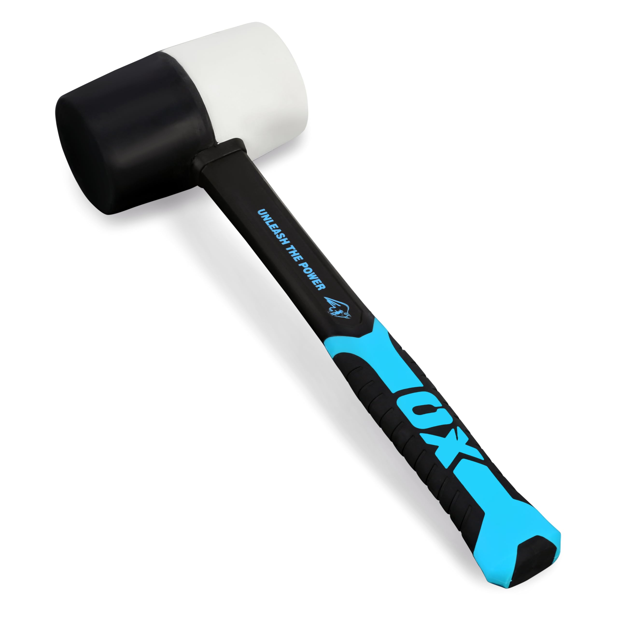 OX Trade Combination Rubber Mallet 24oz, Fibreglass Handle | Dual Face Mallet wi