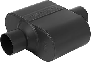 Flowmaster Super 10 Series Muffler – 2.50" Center In / 2.50" Center Out | Super 10 Series, chambered design, race-inspired sound, 409 stainless steel, LS swaps, drag cars &amp; off-road builds (842515)