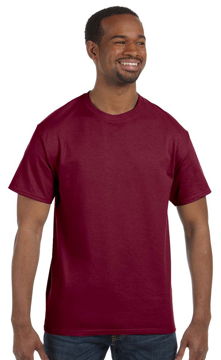 (ギルダン) Gildan メンズ ヘビーコットン 半袖Tシャツ トップス カットソー (L) (カーディナル)
