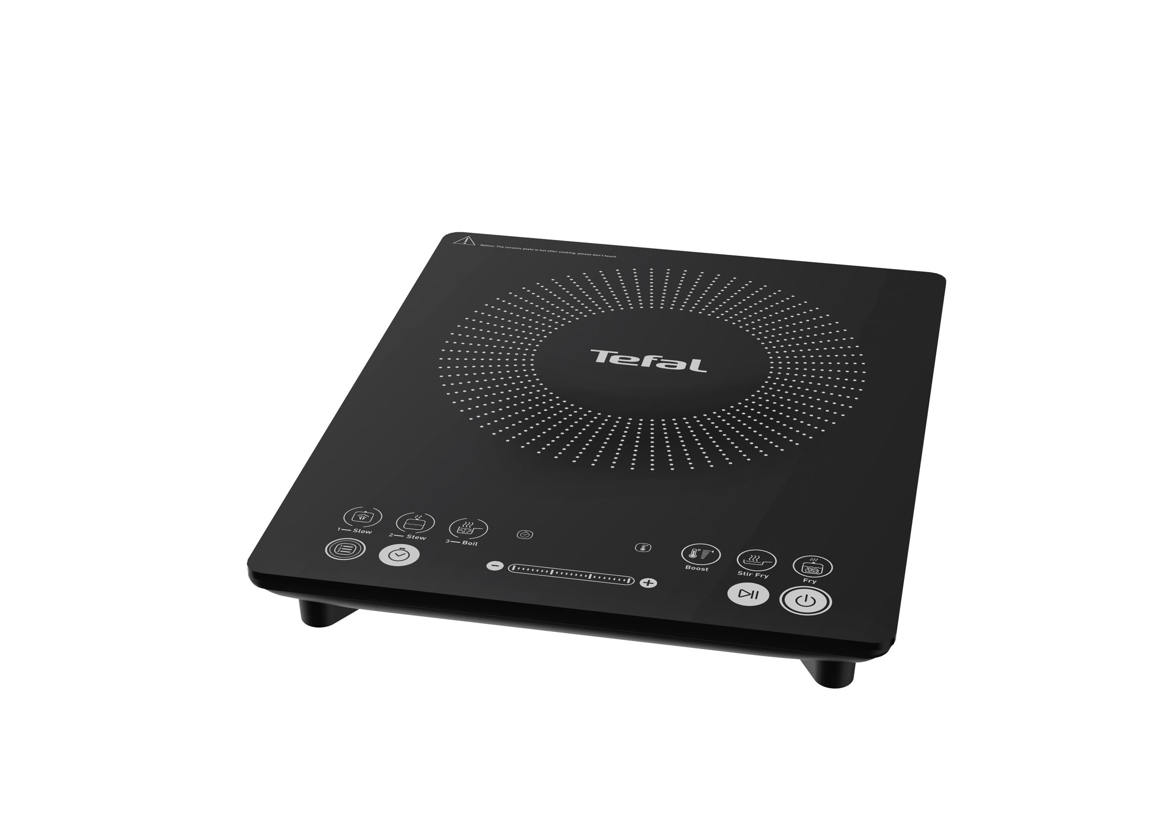 Tefal Slim Portable Induction Hob, 2100W, 6 Functions, Compact, Black | Ultra-Sl