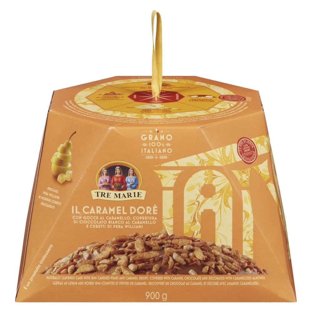 Tre Marie Panettone Caramel Pear, 900gr (Pack of 1)