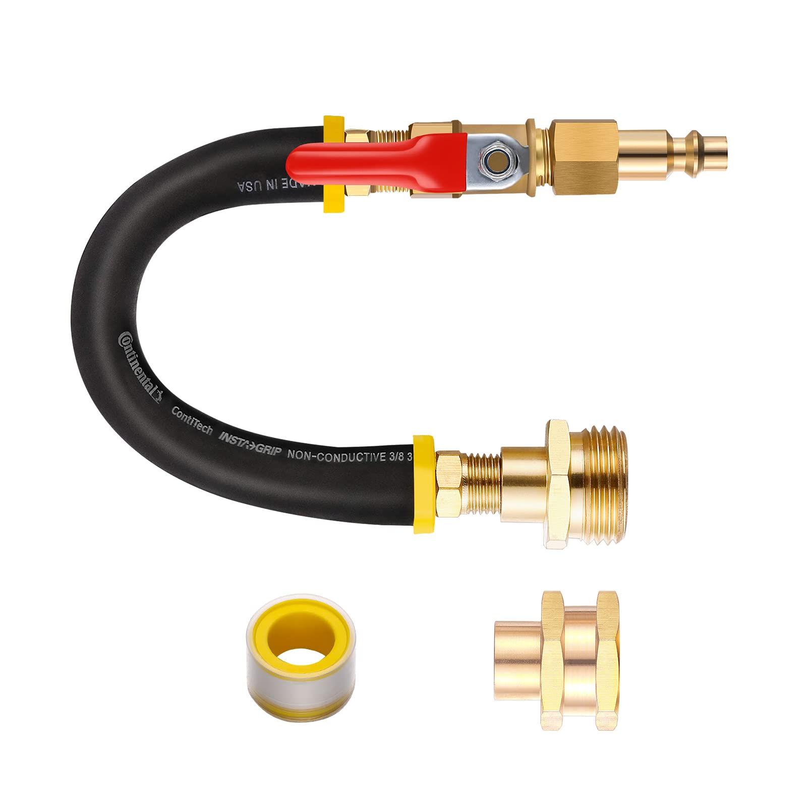 RV Winterizing kit &amp; Sprinkler Blowout Adapter with shut off valve Air compr