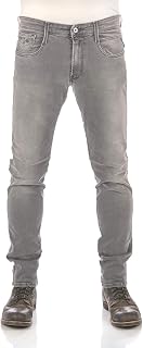 Replay M914 Anbass Black Power Stretch Denim Vaqueros Slim Hombre