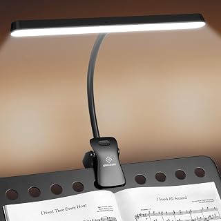 Glocusent 57 LED Super Bright Music Stand Light, Up to 140H Runtime, USB-C | Clip-on Piano Light with 3 Color & 5 Brightness, 4000mAh Rechargeable, Eye Caring, Perfect for Piano, Band & Music Reading