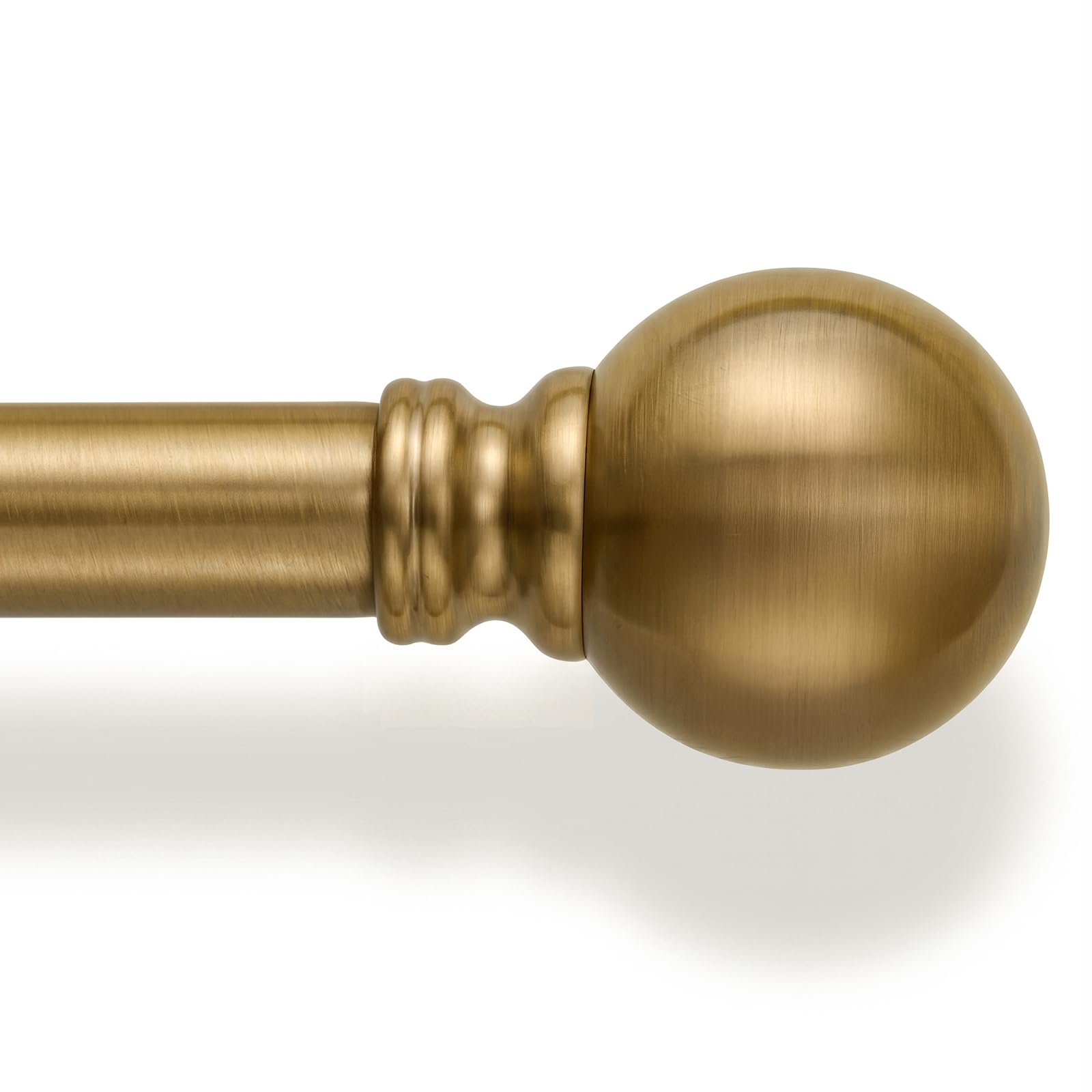 Immiehh Warm Gold Curtain Rods for Windows 72-144 Inch Brass Heavy Duty | Window