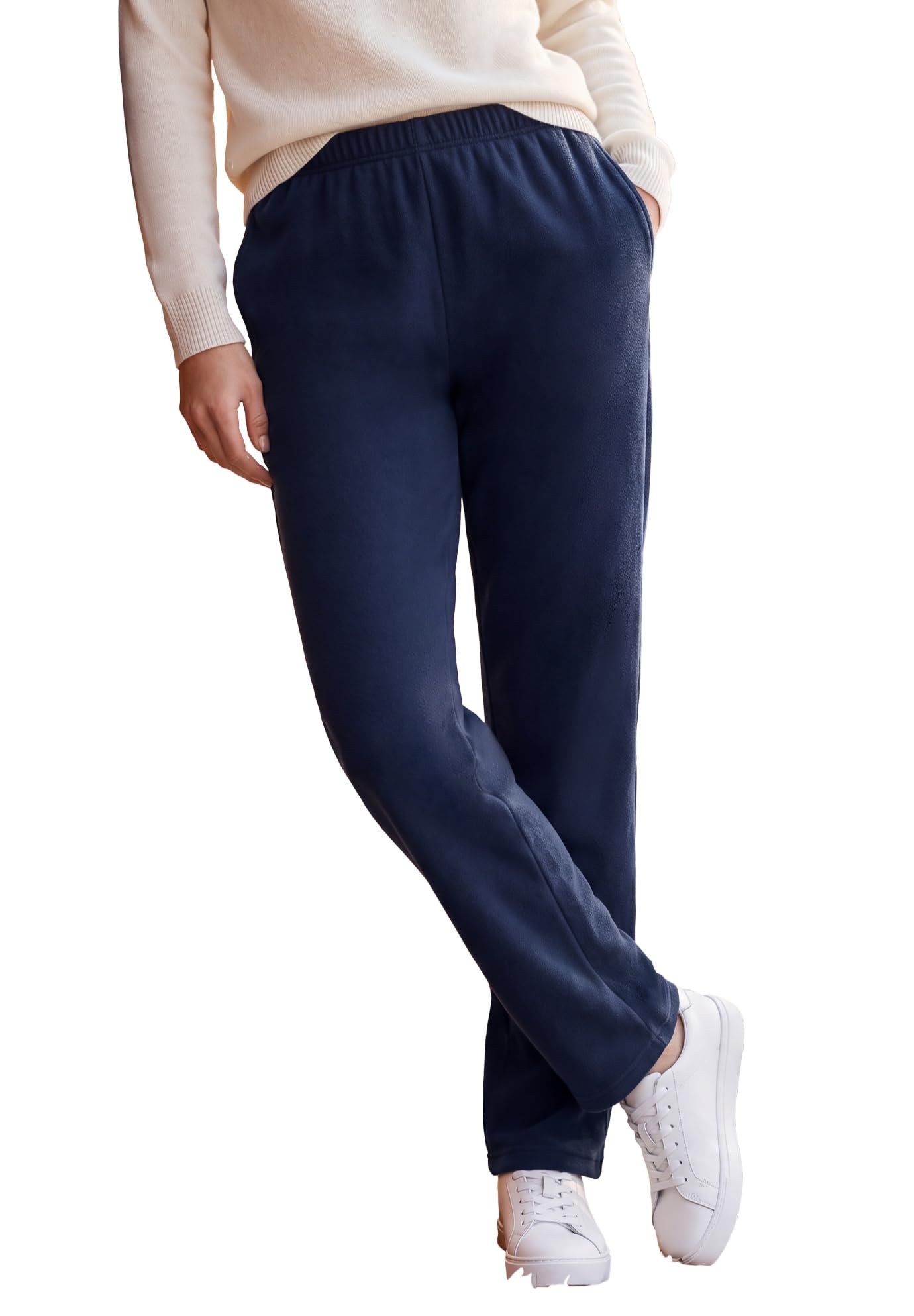Woman Within 7-Day Straight-Leg Elastic-Waist Stretchy Knit Pant