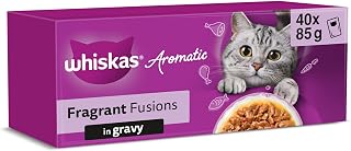 WHISKAS AROMATIC Adult Wet Cat Food in Gravy 40x85g Fragrant Fusions