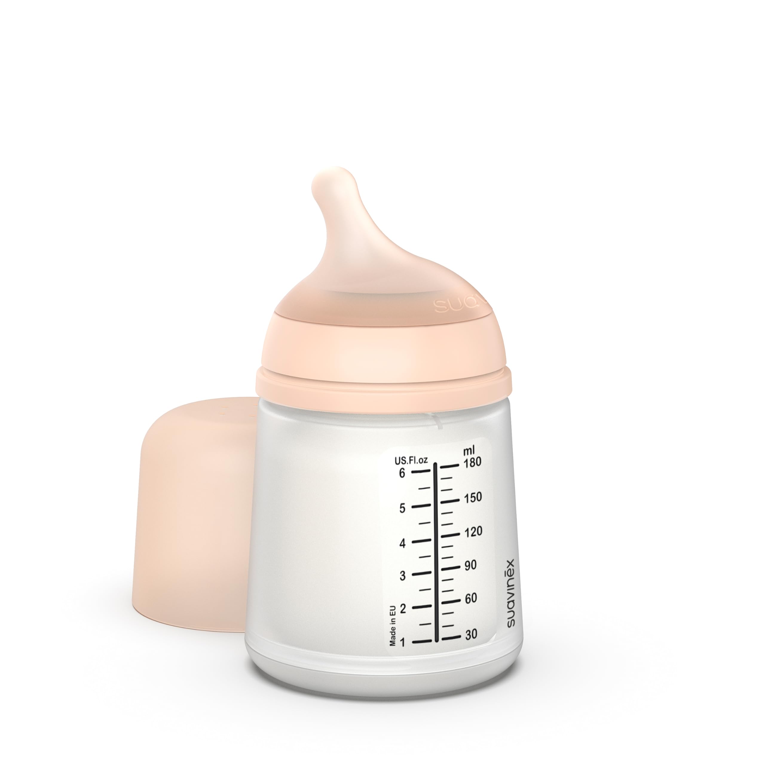 Suavinex, Zero Zero Anti-Colic Bottle with Silicone Slow Flow Teat (S) for Babie