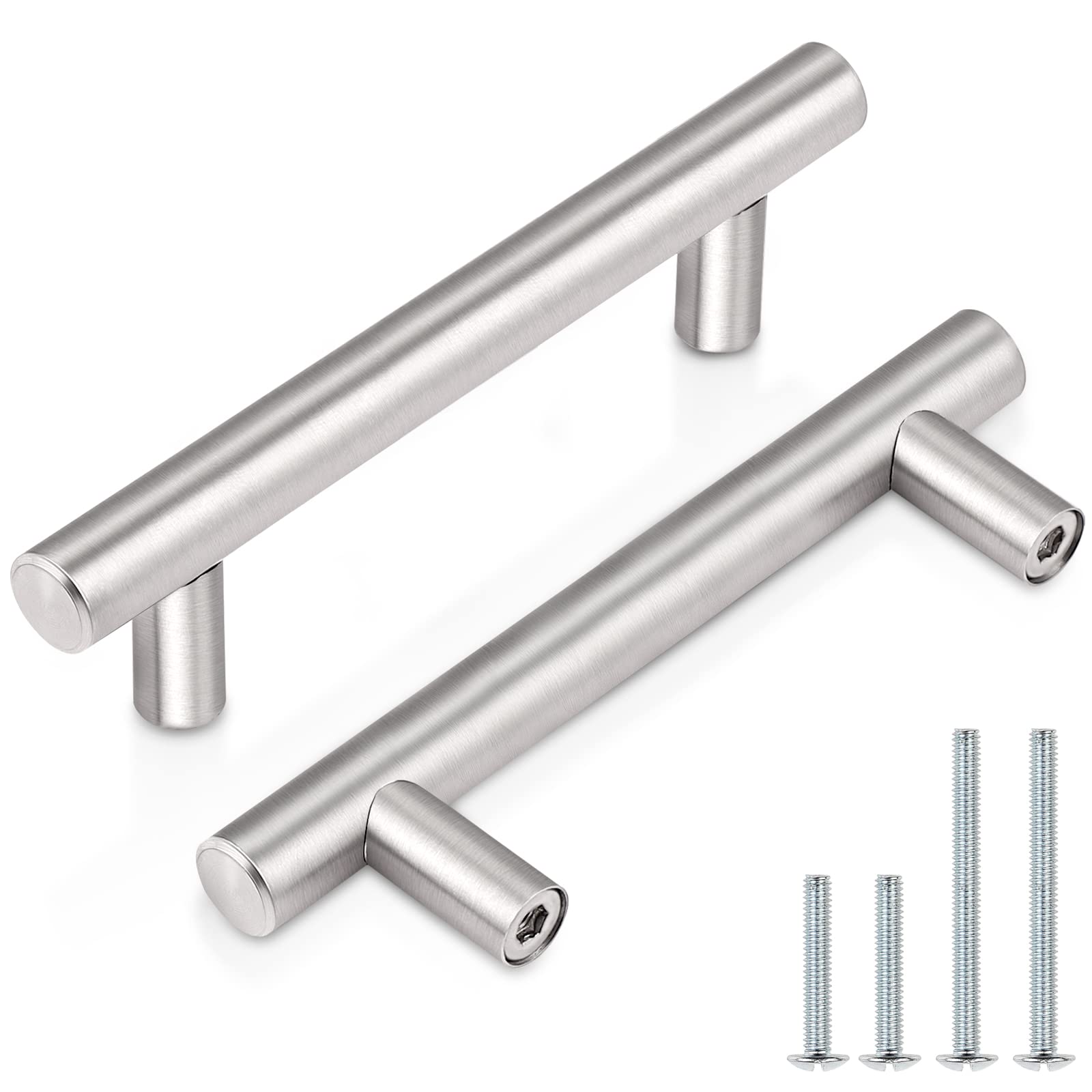 Probrico (30 Pack 3 Inch Hole Centers Kitchen Cabinet Handles Euro T Bar Cabinet