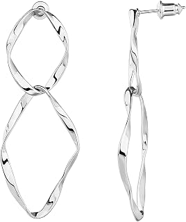 PAVOI 14K Gold Plated Dangle Earrings for Women, Infinity Cute Hoop Earring