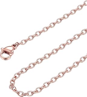 FOCALOOK Chain Necklace for Women, 1/1.4/2/2.5mm, 14-30" Silver/Gold Chains