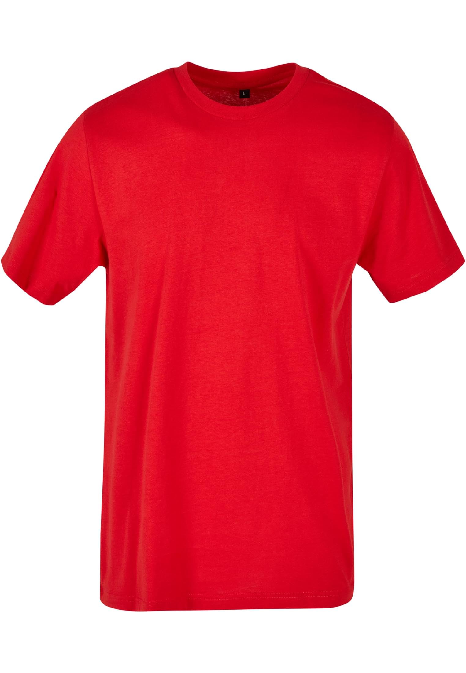 Build Your Brand Men Basic Round Neck T-Shirt 1/3/5 Pack