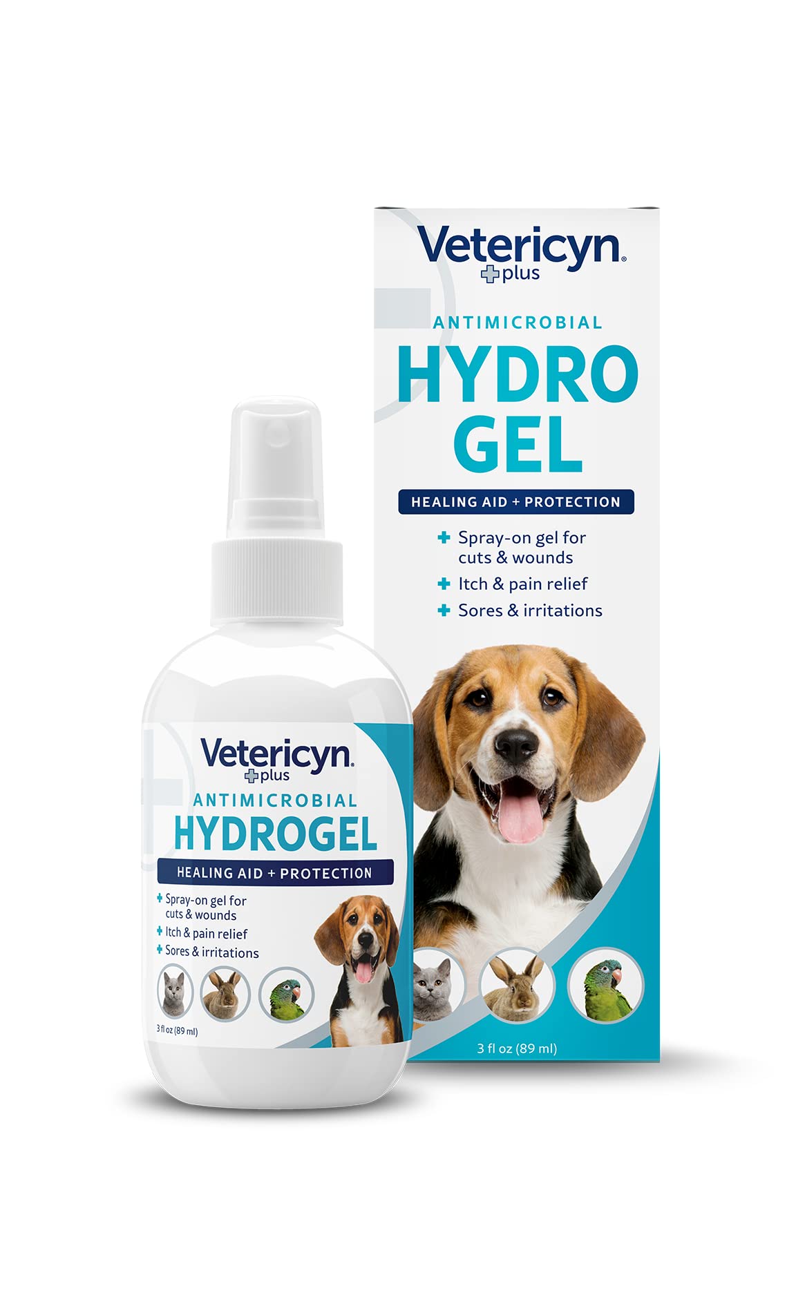 Vetericyn Plus Hydrogel Spray for Dogs, Wound & Skin Care Gel, 3 oz | Spray-on g