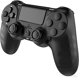 DYONDER Wireless Controller for PS4 Console/Pro/Slim & PC – 1000mAh Battery, 6-Axis Motion Sensor, Audio Jack (Black)