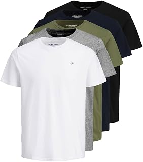 JACK & JONES Men’s T-Shirt with Logo and Round Neck