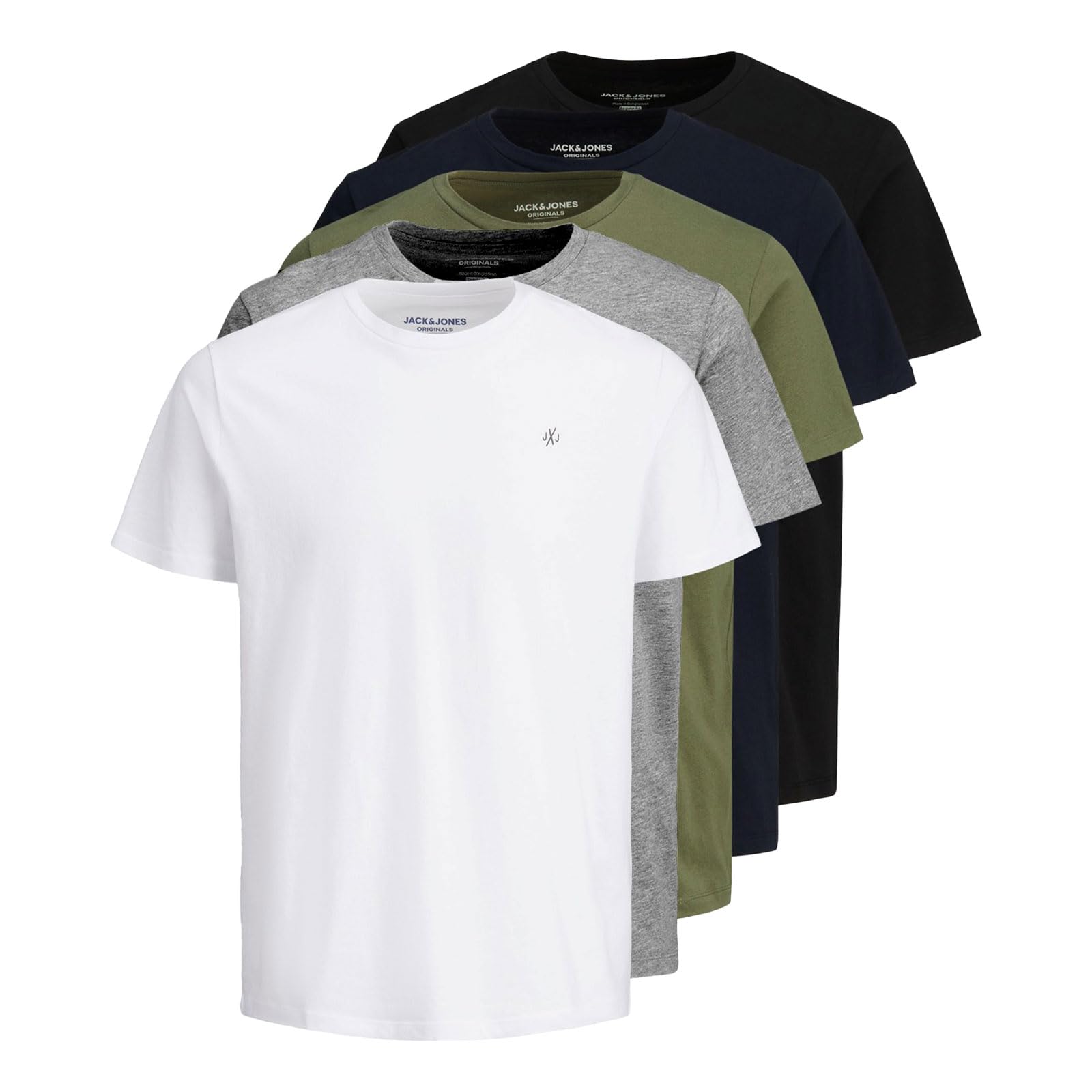 JACK & JONES Men’s T-Shirt with Logo and Round Neck