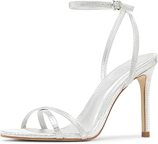 Steve Madden Jypsey, Women's Heeled Sandal, Silver Luxury