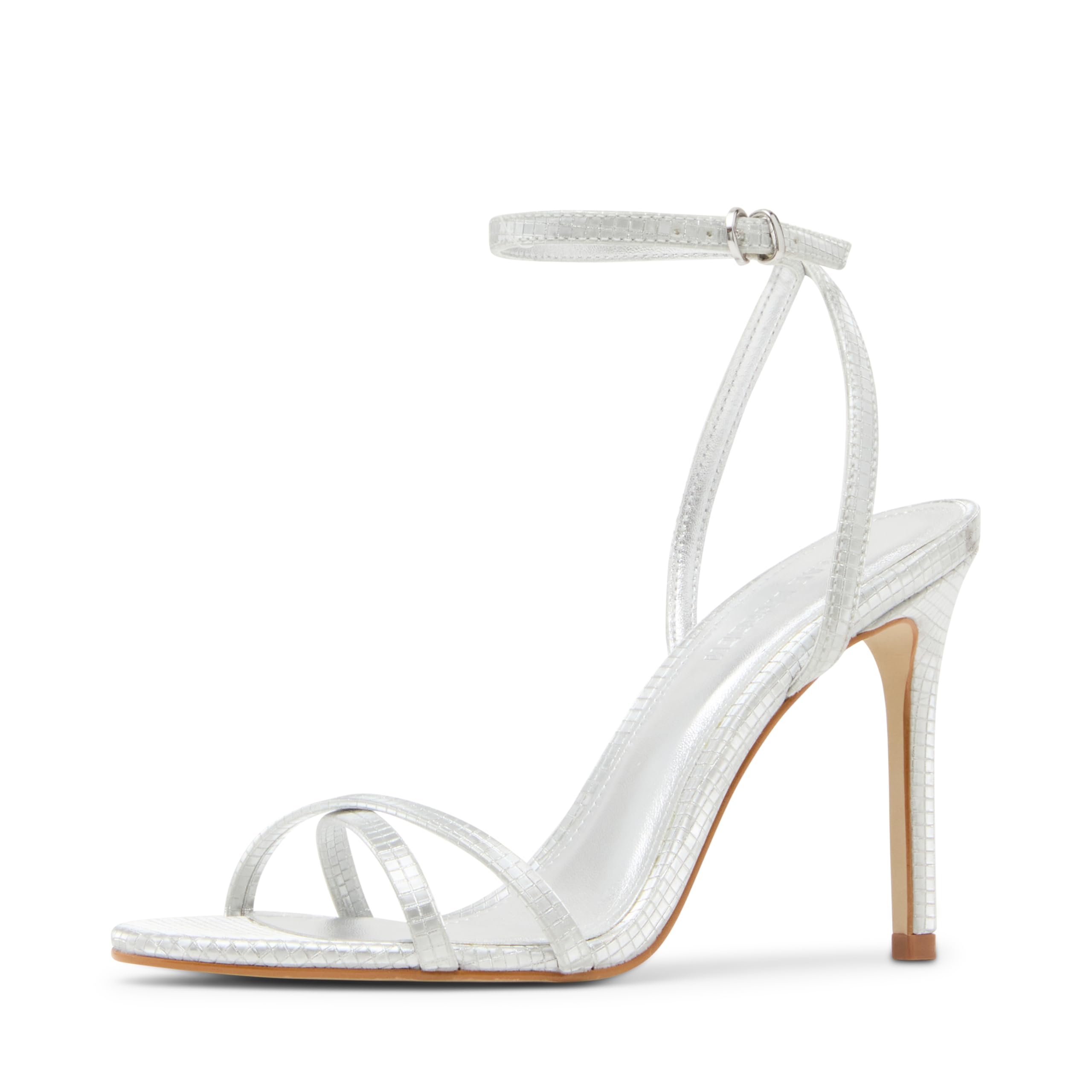 Steve Madden Jypsey, Women's Heeled Sandal, Silver Luxury
