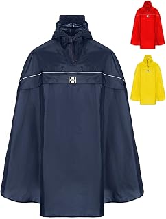 Hock, Bicycle, Rain Poncho with Hood, Including Viewing Window, Bicycle Poncho, Waterproof With Reflectors, Men’s and Women’s Rain Protection, Optimal Rain Cape to Go, For All Bikers
