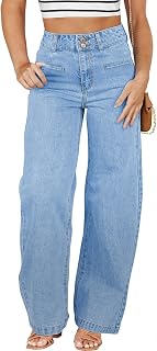 Eytino Plus Size Jeans for Women High Waisted Denim Pants with Pockets