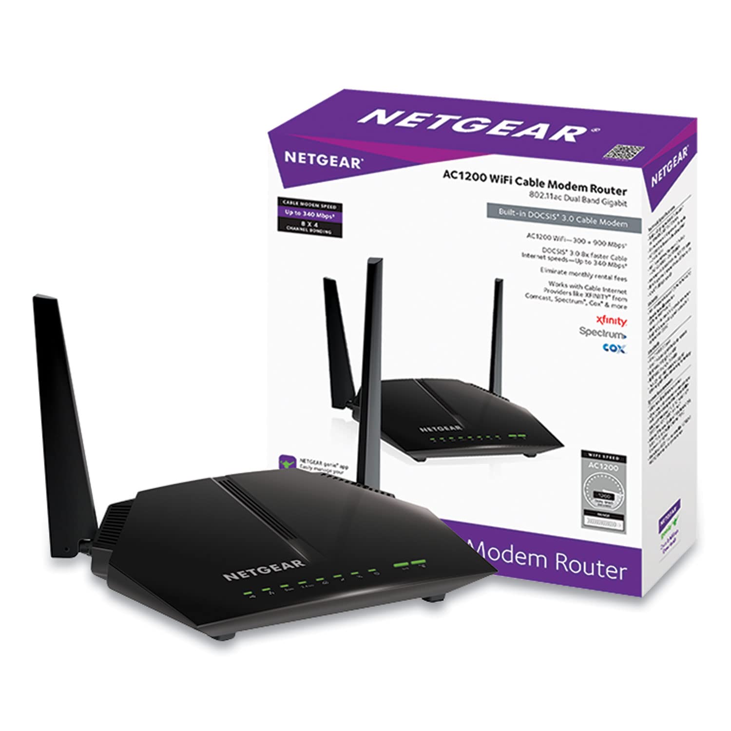 NETGEAR Cable Modem WiFi Router Combo C6220 - Compatible with All Cable Provider