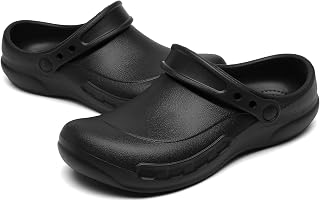 Bella Bays Unisex Clogs - Lightweight EVA Slides for Men Women, Casual Slippers for Indoor Outdoor, White Wide Size UK 6-11
