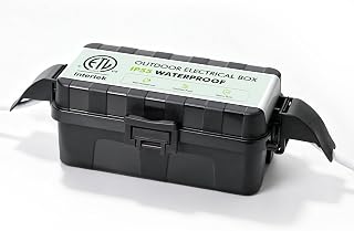 RESTMO Outdoor Electrical Box with Detachable Awning Cover, IP55 Waterproof