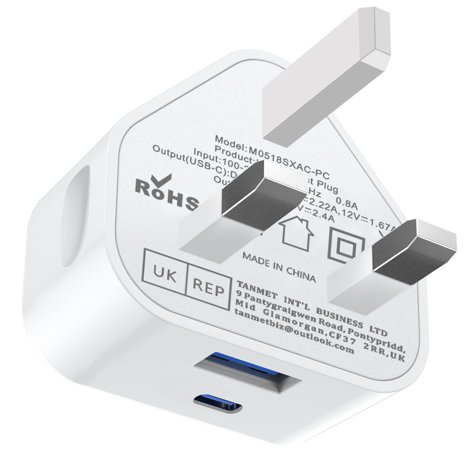 USB C Plug,20W USBC iPhone Charger Plug Adapter UK Fast Charge for iPhone 17 Pro