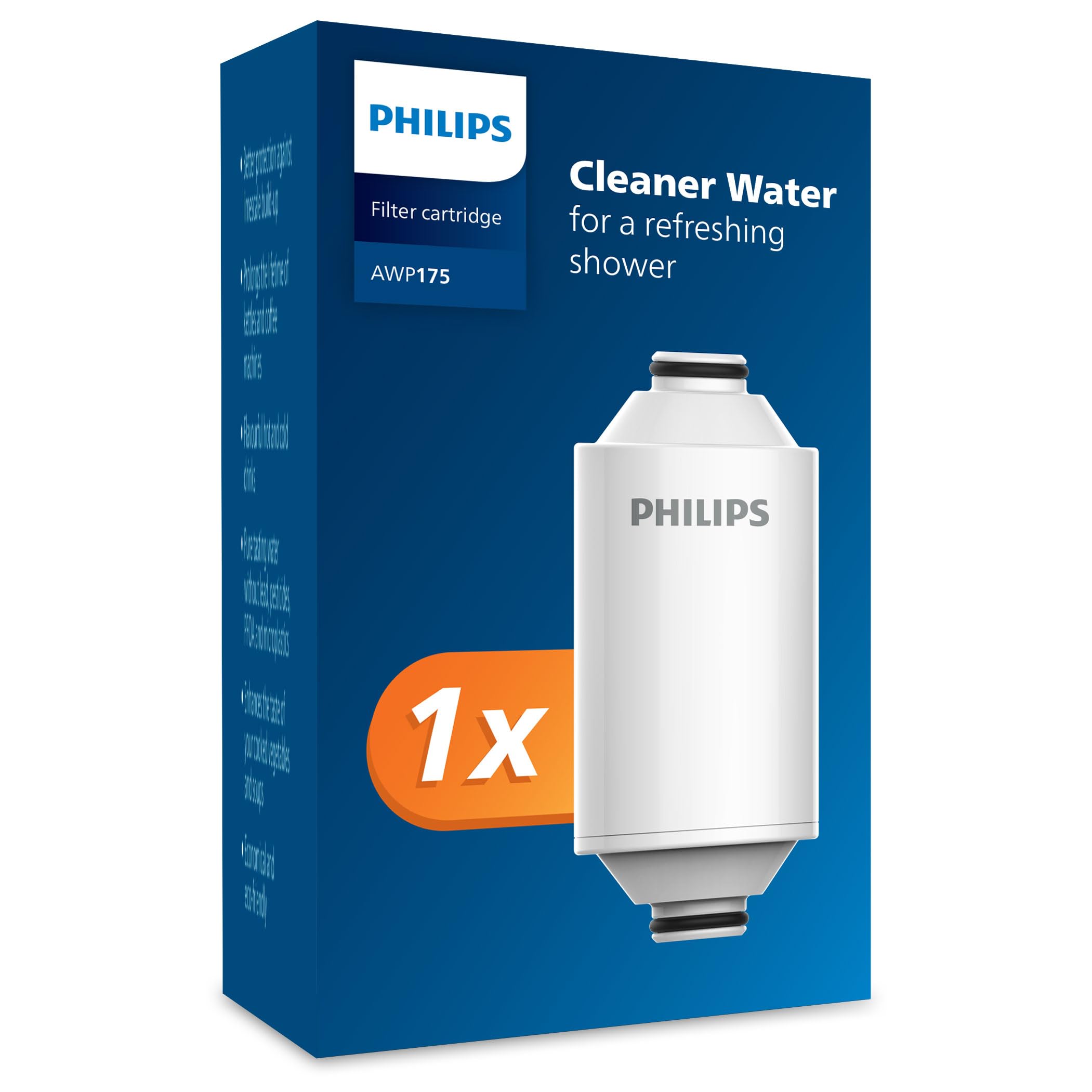 Philips Water - Shower Filter Cartridge, Remove chlorine and impurities, Filtrat