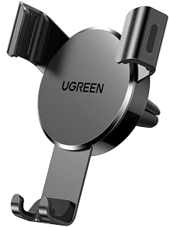 UGREEN Car Phone Holder Air Vent, Gravity Phone Mount for Cars Cradle | Reliable Stable Hands-Free for iPhone 18 Pro Max 17 Pro 17 Air 16/15/14/13, Galaxy S25/S24/S23, Pixel 10/9/8 (Black)