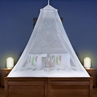 Mosquito Net for Queen & King-Size Bed - Fully Enclosed Bed Canopy | Insect Netting for Travel & Decoration – Includes Bag & Adhesive Ceiling Hooks