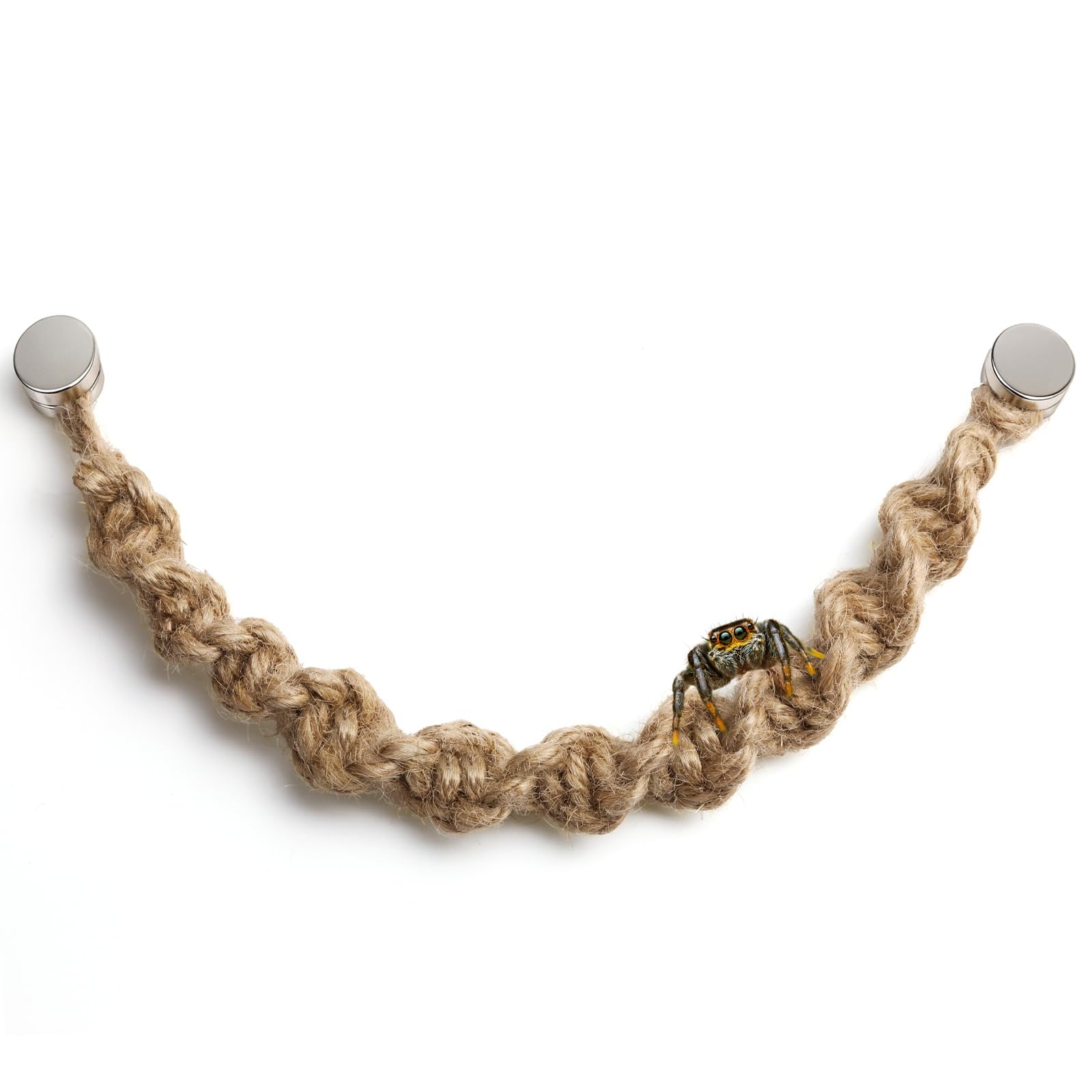 Harhana Jumping Spider Rope Bridge, Handwoven Natural Jute Rope with Magnetic Mo