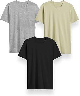 Generico Easy Fit T-Shirt, Pack of 5 Men's T-Shirts, Short Sleeves, 100% Cotton, Regular Fit, Unisex, Casual - Gym - Sports - Urban