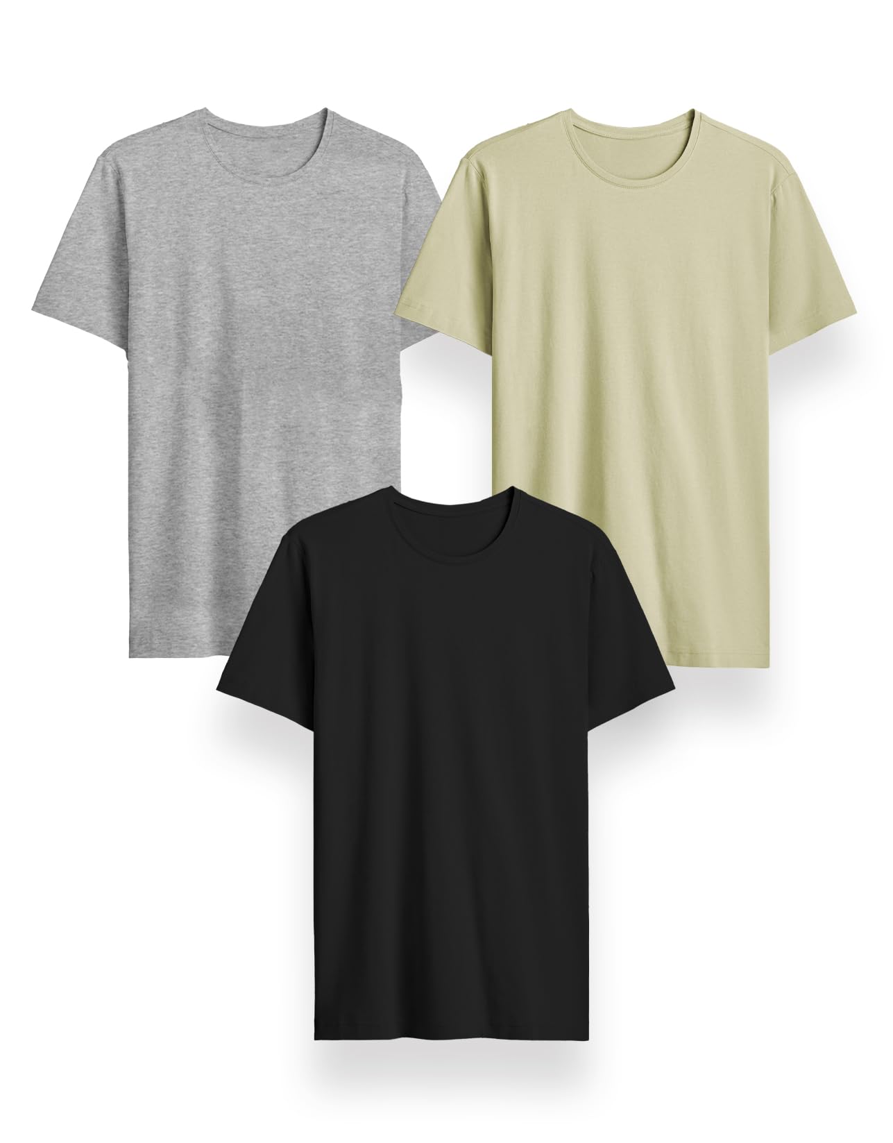 Generico Easy Fit T-Shirt, Pack of 5 Men's T-Shirts, Short Sleeves, 100% Cotton,