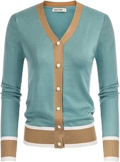 GRACE KARIN Cardigan Sweaters for Women Fall Lightweight Cropped Cardigan