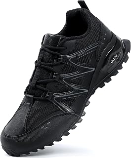 Kricely Men's Trail Running Shoes Hiking Shoes Outdoor Breathable Sneakers Fitness Running Sneakers